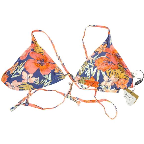 NWT Heat XL Swim Top Pink Adjustable Floral Bikini - Picture 1 of 5
